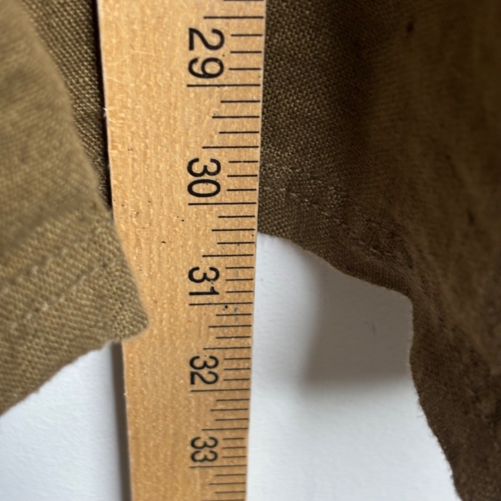Eileen Fisher Woman 3X 100% Irish Linen Shawl Collar Blazer Jacket Olive Green - Picture 7 of 10